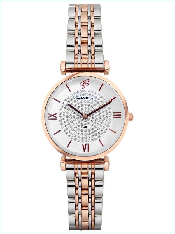 BRIAN SMITH - PARIS QUARTZ WATCH SILVER/WHITE/ROSE GOLD - 1765 BRIAN SMITH - PARIS QUARTZ WATCH SILVER/WHITE/ROSE GOLD - 1765